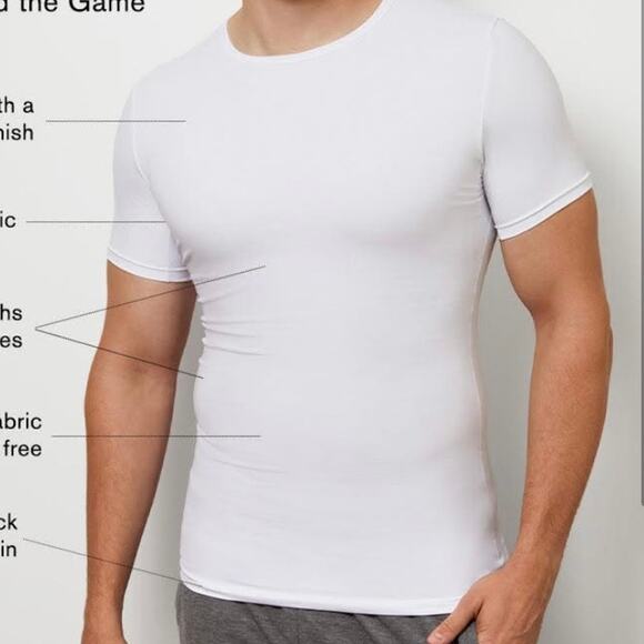 Ruby Ribbon Men's Sapphire Sculpting Tee White XXL 1911 - Picture 1 of 7